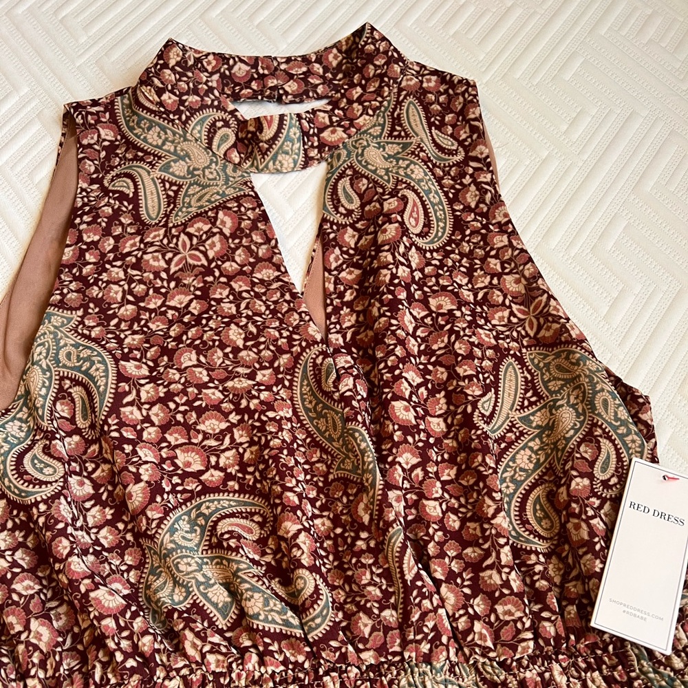 Aura paisley tired long dress